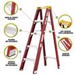 ESCALERA 11 ESCALONES FIBRA VIDRIO INSTALADOR PROFESIONAL TIJERA