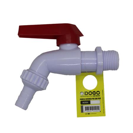 CANILLA ESFERICA DE PVC 3/4 CON PICO