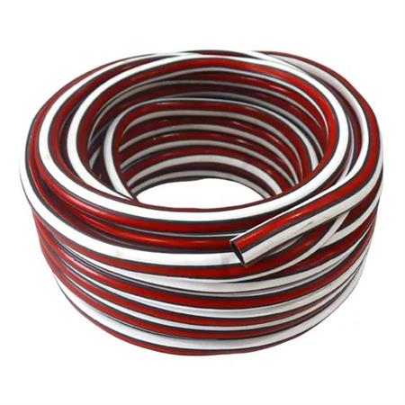 MANGUERA REFORZADA PREMIUM BCO/ROJO 1" X 50